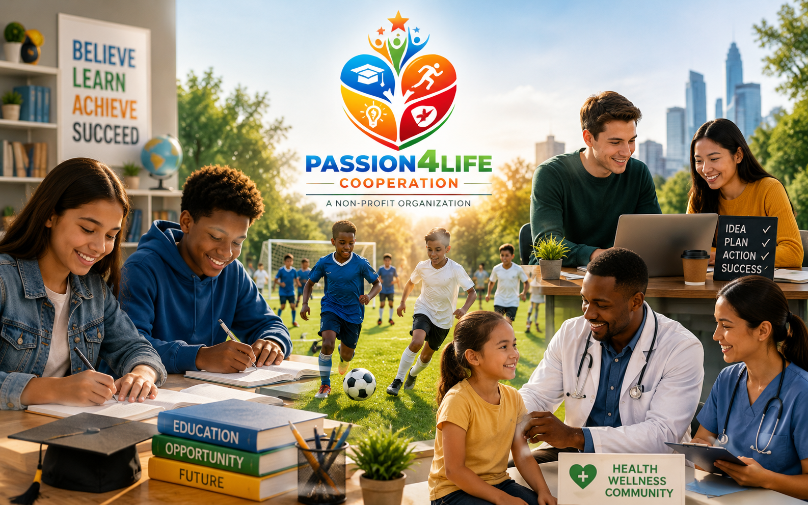 Passion4Life Cooperation supporting education sports entrepreneurship and healthy living